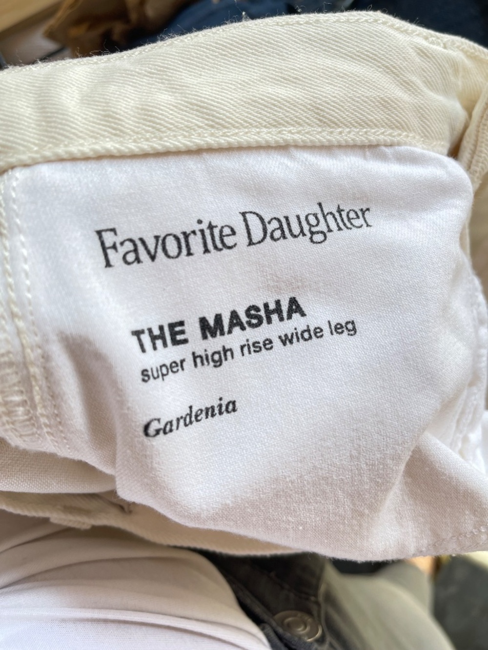 Favorite Daughter The Marsha Gardenia  White Wide-Leg Jeans - Picture 8 of 14